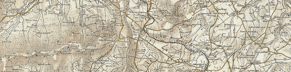 Old map of Troedyrhiw in 1901