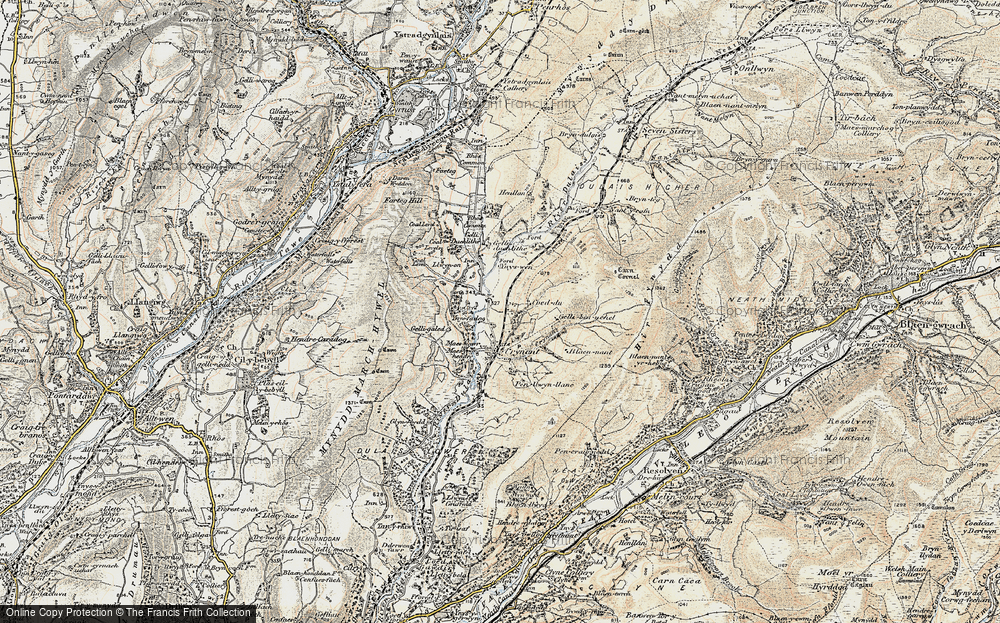 Old Map of Crynant, 1900-1901 in 1900-1901