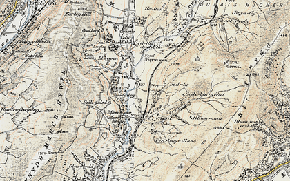 Old map of Crynant in 1900-1901
