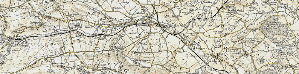 Old map of Cubley in 1903