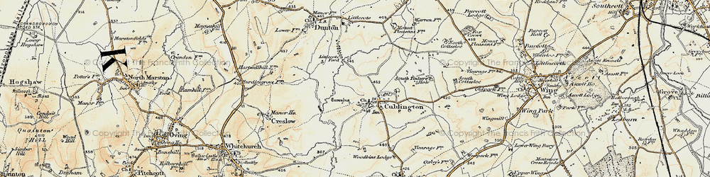 Old map of Cublington in 1898