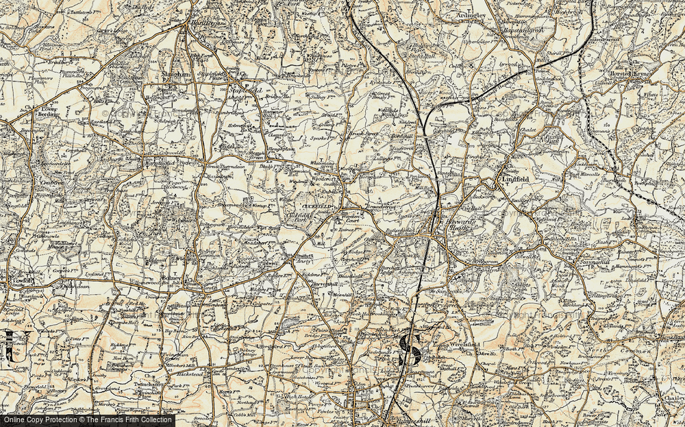 Old Map of Cuckfield, 1898 in 1898