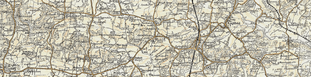 Old map of Cuckfield in 1898