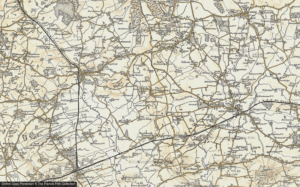Old Map of Cucklington, 1897-1899 in 1897-1899