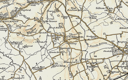 Old map of Cucklington in 1897-1899