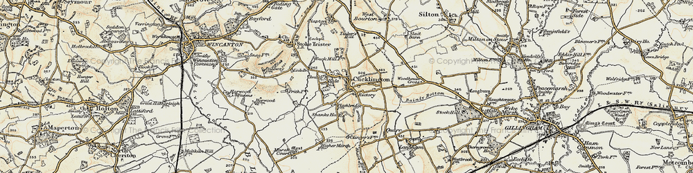 Old map of Cucklington in 1897-1899