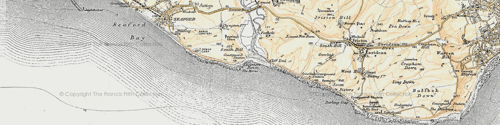 Old map of Cuckmere Haven in 1898