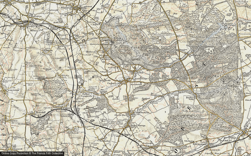 Old Map of Cuckney, 1902-1903 in 1902-1903