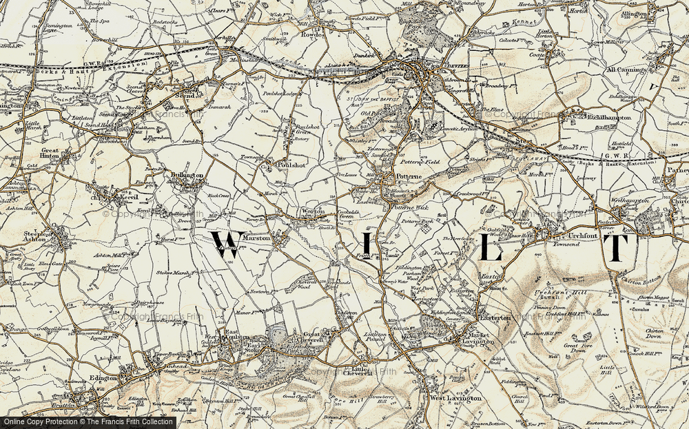 Old Map of Cuckold's Green, 1898-1899 in 1898-1899