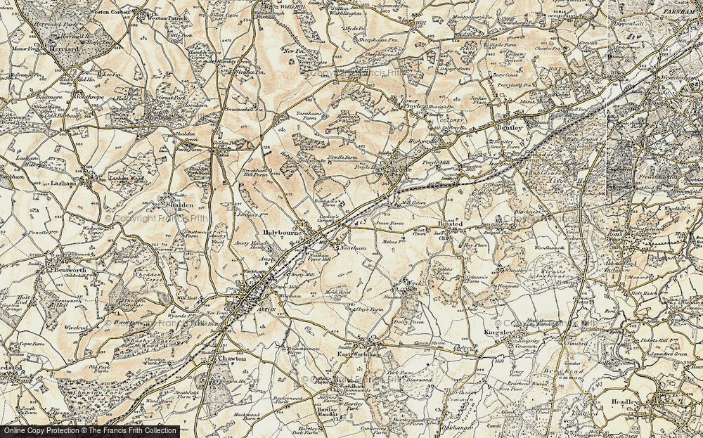 Old Map of Cuckoo's Corner, 1897-1909 in 1897-1909