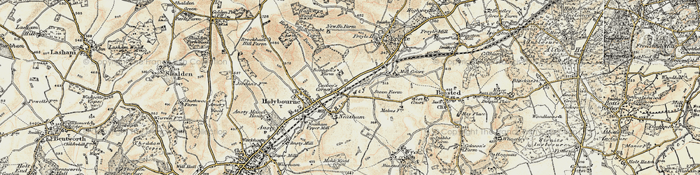 Old map of Cuckoo's Corner in 1897-1909