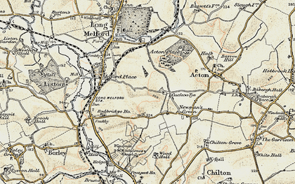 Old map of Cuckoo Tye in 1898-1901