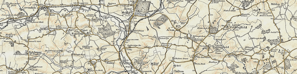 Old map of Cuckoo Tye in 1898-1901