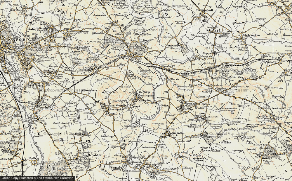 Old Map of Cuddesdon, 1897-1899 in 1897-1899
