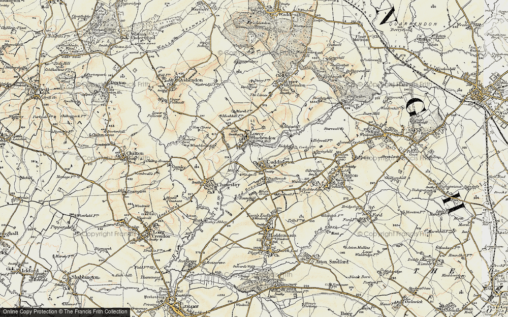 Old Map of Cuddington, 1898 in 1898
