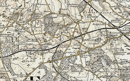 Old map of Barry's Wood in 1902-1903