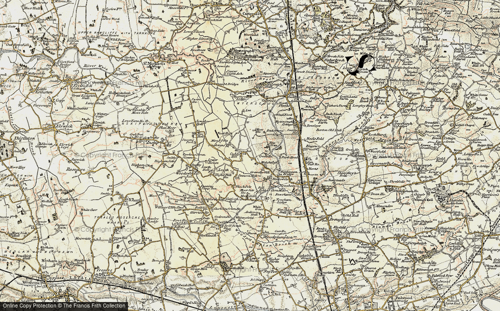 Old Map of Historic Map covering Bell Fold in 1903-1904