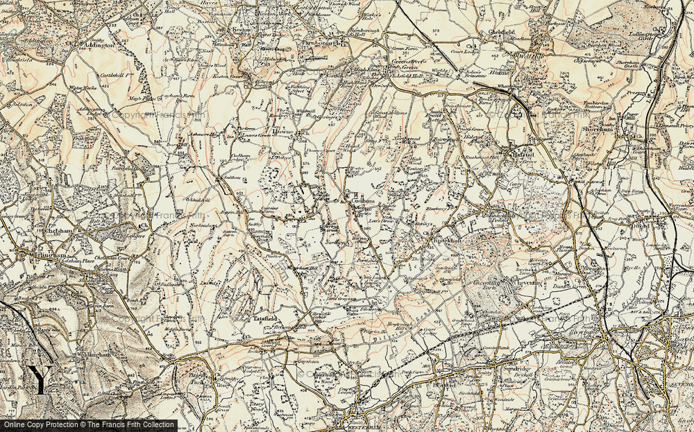 Old Map of Cudham, 1897-1902 in 1897-1902