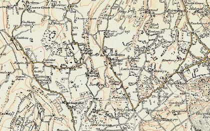 Old map of Cudham in 1897-1902