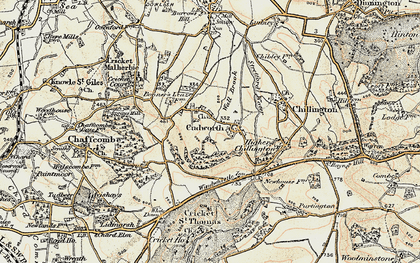 Old map of Cudworth in 1898-1899