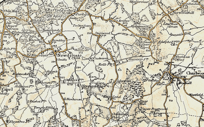 Old map of Cudworth in 1898-1909