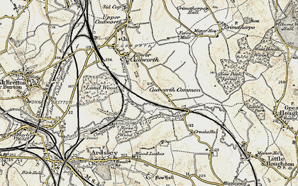 Old map of Cudworth Common in 1903