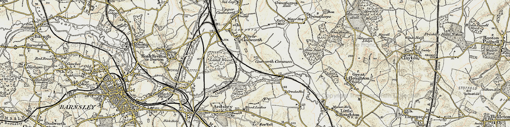 Old map of Cudworth Common in 1903