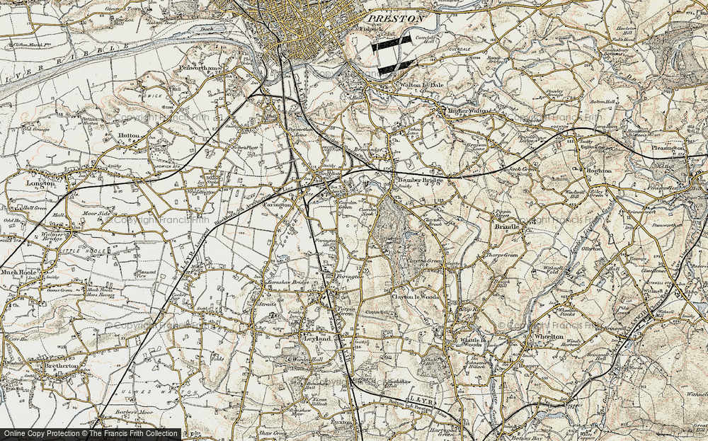Old Map of Cuerden Green, 1903 in 1903