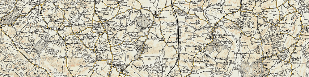 Old map of Vyne Park in 1897-1900