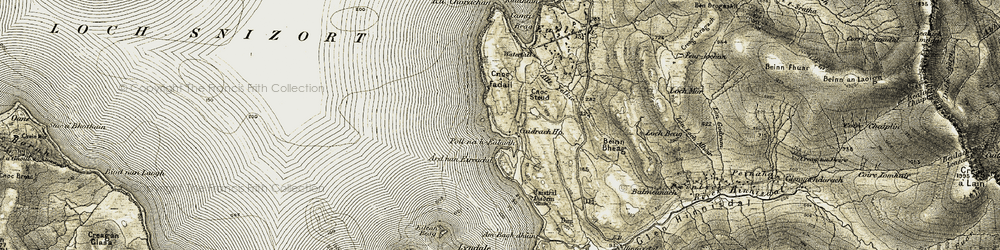Old map of Àrd nan Eireachd in 1908-1909