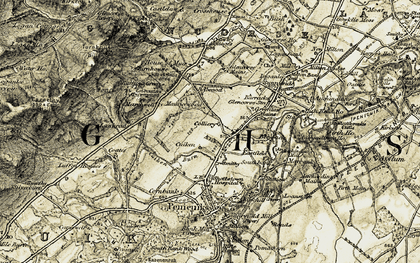 Old map of Cuiken in 1903-1904