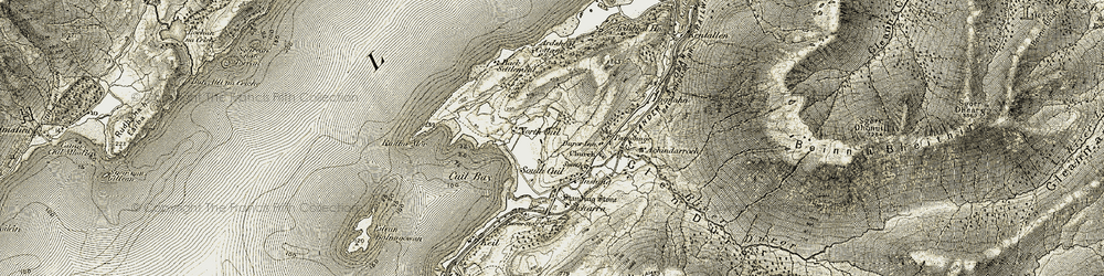 Old map of Ardsheal Hill in 1906-1908
