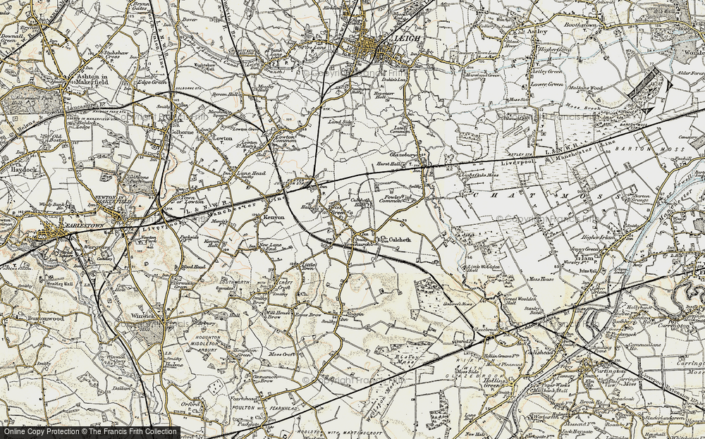 Old Map of Culcheth, 1903 in 1903