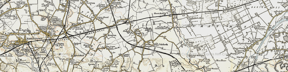 Old map of Culcheth in 1903