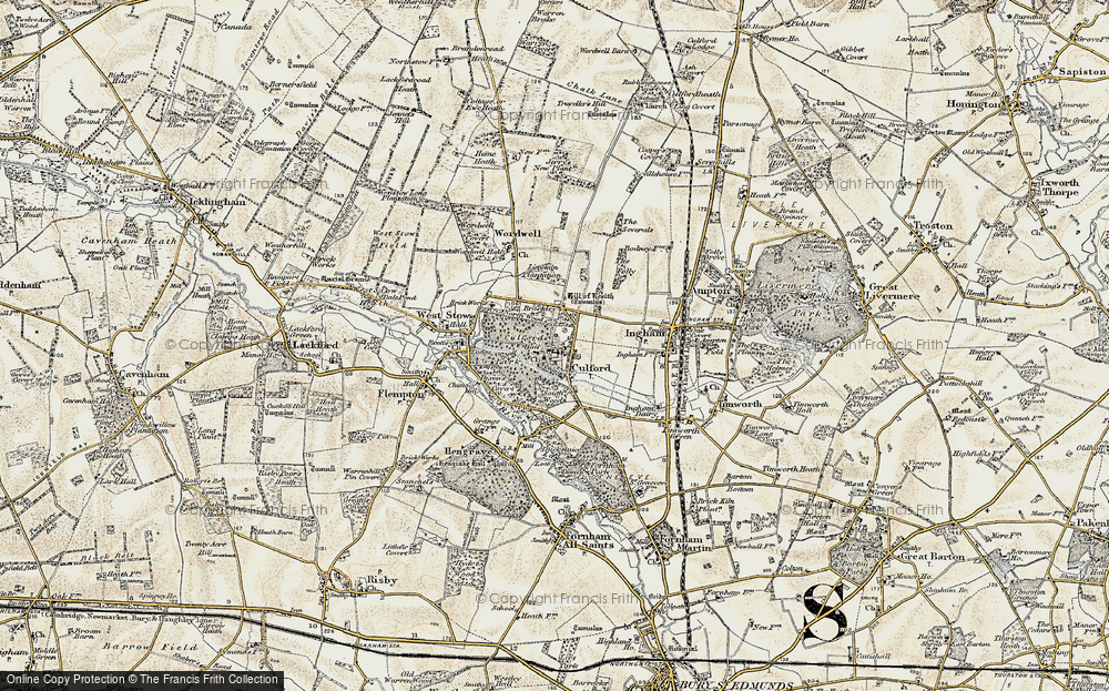 Old Map of Culford, 1901 in 1901