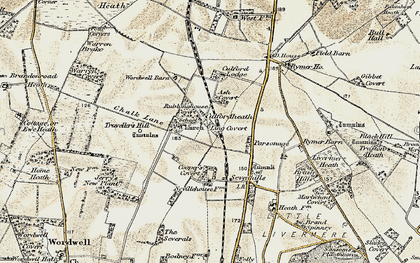 Old map of Ash Covert in 1901
