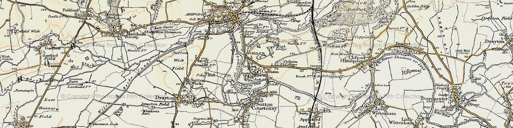 Old map of Culham in 1897-1899
