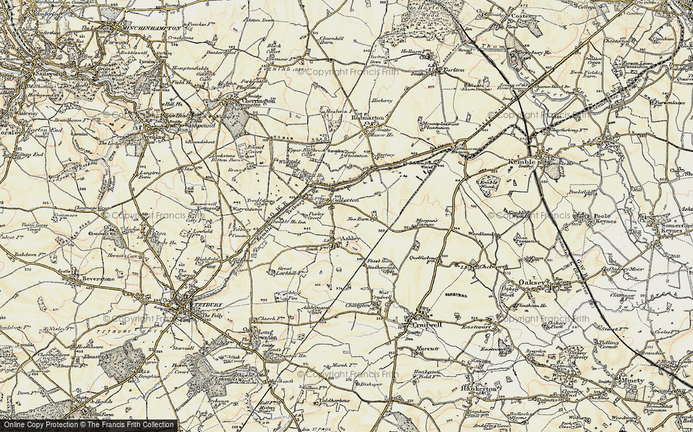 Old Map of Historic Map covering Wickfield Wood in 1898-1899