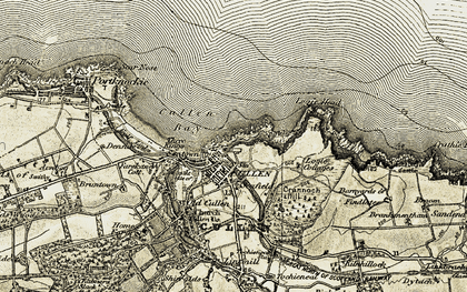 Old map of Cullen in 1910