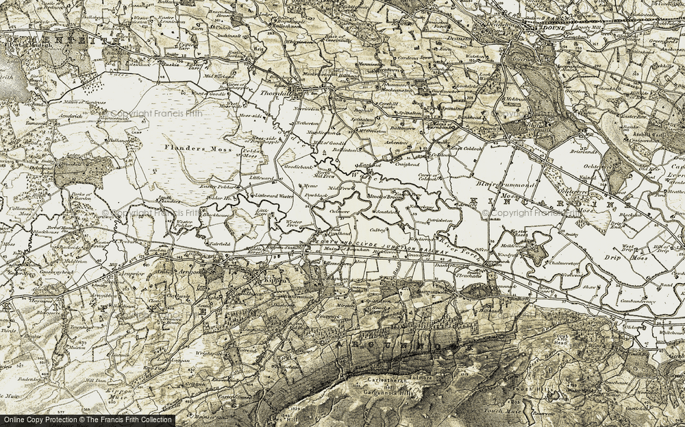 Old Map of Historic Map covering Birkenwood in 1904-1907