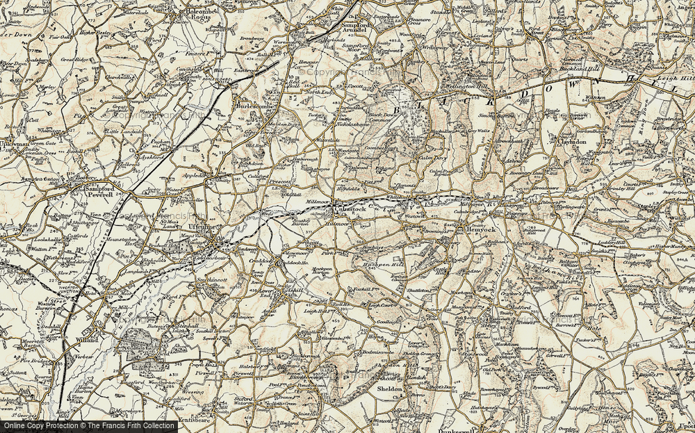 Old Map of Culmstock, 1898-1900 in 1898-1900