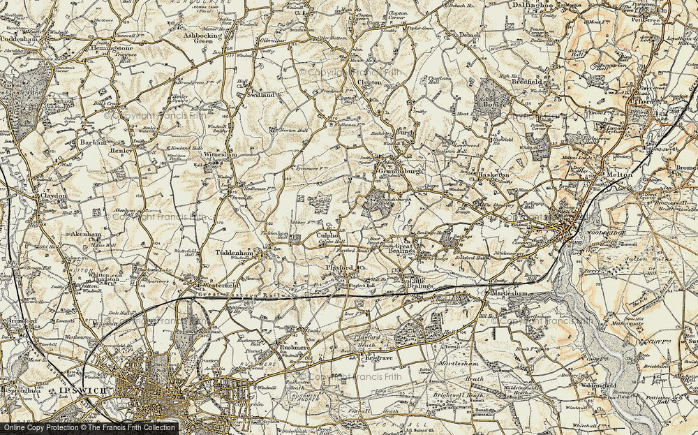 Old Map of Culpho, 1898-1901 in 1898-1901