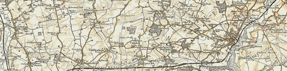 Old map of Culpho in 1898-1901