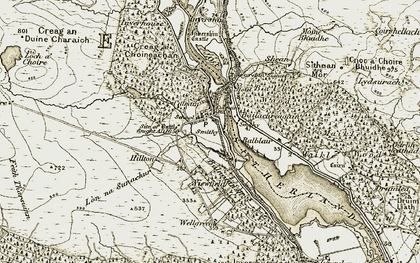 Old map of Balblair in 1910-1912