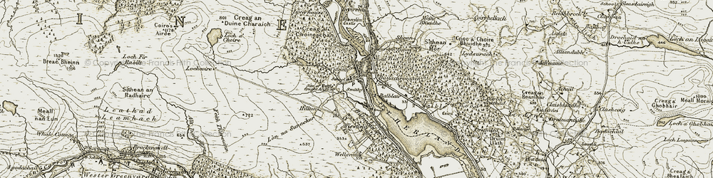 Old map of Balblair in 1910-1912