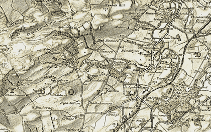 Old map of Brown Carrick Hill in 1904-1906