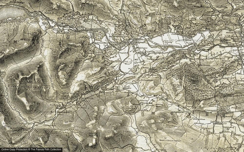 Old Map of Cultybraggan, 1906-1907 in 1906-1907