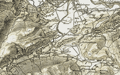 Old map of Trian in 1906-1907
