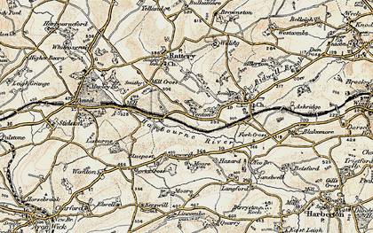 Old map of Blue Post in 1899