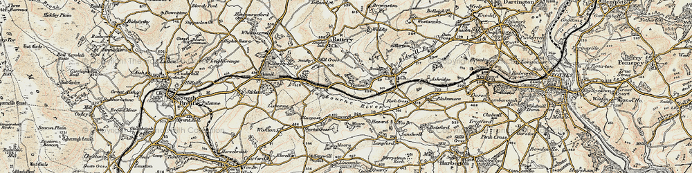 Old map of Blue Post in 1899